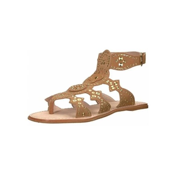Cecelia New York Sand Bubbly Gladiator Studded Flat Sandals Size 6.5 NWB - Picture 11 of 11